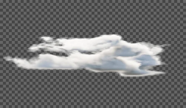 ベクトルイラスト 透明な背景にふわふわの雲や霞 気象現象 — ストックベクタ