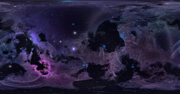 Візуалізація Космічний Фон Туманністю Зірками Середовище 360 Hdri Карта Прямокутна — стокове фото