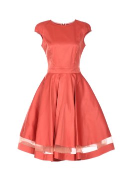 Beyaz arkaplanda izole edilmiş güzel bir klasik elbise