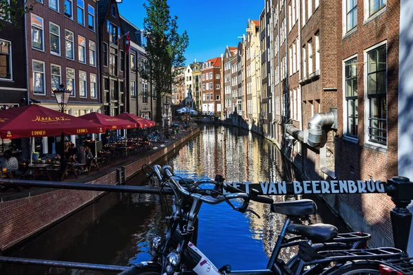 Amsterdam Nederland Augustus 2022 Waterkanalen Amsterdam — Stockfoto