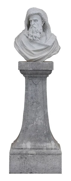Статуя Аллегория Зимы Изолирована Белом Фоне Элемент Дизайна Траекторией Обрезки — стоковое фото