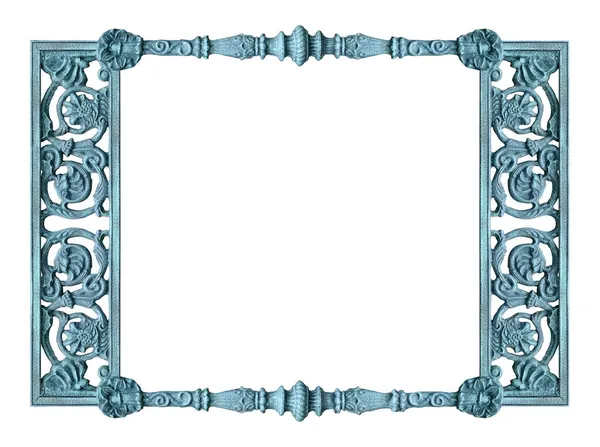 Moldura Bronze Para Pinturas Espelhos Fotos Isoladas Fundo Branco Elemento — Fotografia de Stock