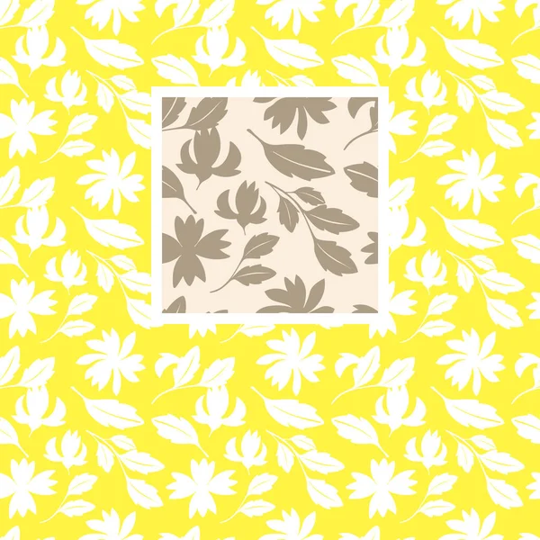 Vector Bicolor Patrón Floral Sin Costuras Para Fondo Diseño — Vector de stock