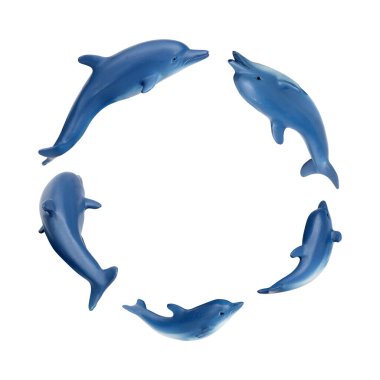 Yunus ailesi. Beyaz arkaplanda izole edilmiş figür