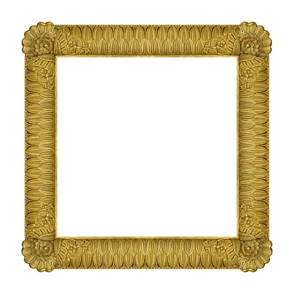 Golden Frame Paintings Mirrors Photo Isolated White Background Design Element — Stock Photo, Image