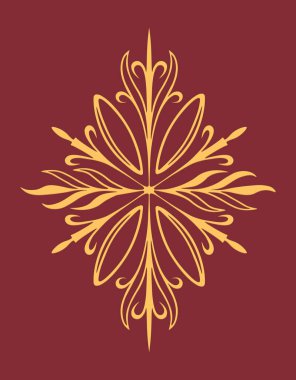 Çiçek dürtülerine dayalı klasik vektör süslemesi