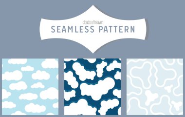 Bulutlar ve gökyüzü ile pürüzsüz kare desen