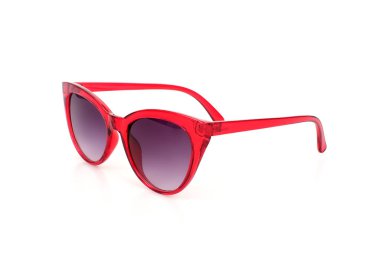 Bir portreye başvurmak için beyaz arkaplanda izole edilmiş güneş gözlükleri