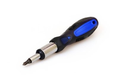 Onarım ve kurulum için el araçları: beyaz arkaplanda izole edilmiş tornavida