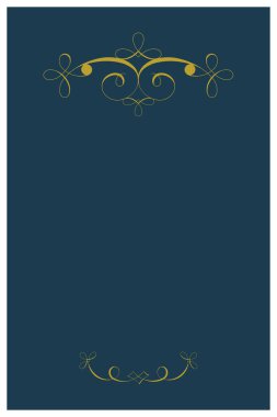 Klasik çiçek süslemeleri veya kaligrafik vignette içeren vektör şablonu