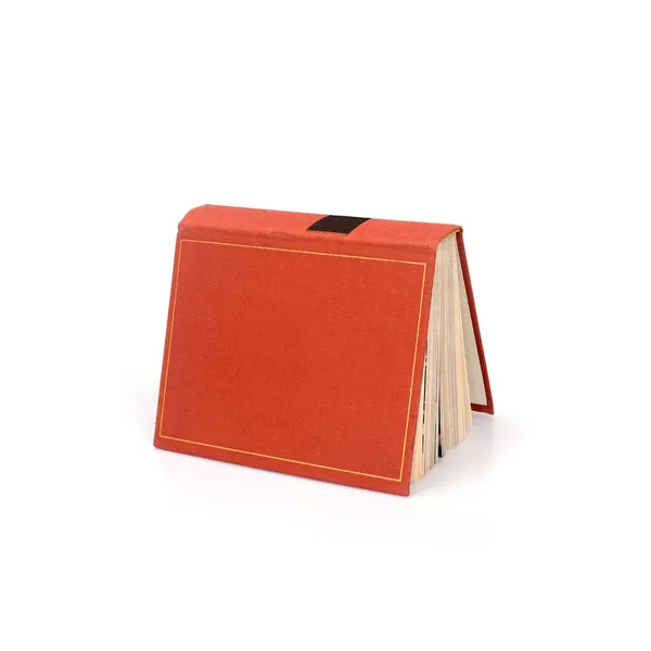 Βιβλίο Κόκκινο Εξώφυλλο Απομονωμένο Λευκό Φόντο — Φωτογραφία Αρχείου