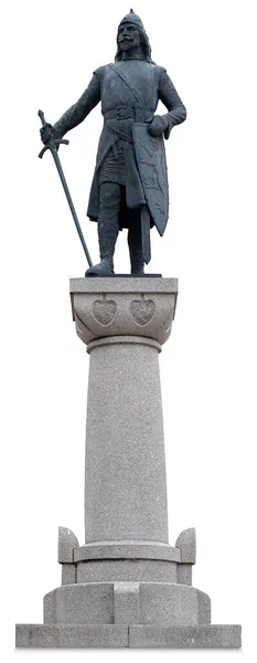 Památník Thorgilse Knutssona Marshala Zakladatele Vyborgu Izolovaného Bílém Pozadí Navrhnout — Stock fotografie