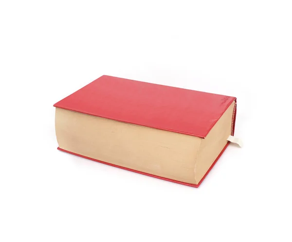 白い背景に隔離された赤い表紙の本 — ストック写真