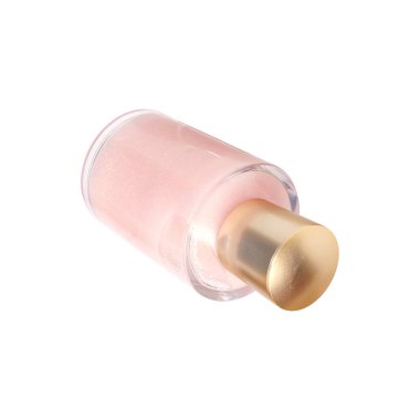 Beyaz arka planda izole edilmiş bir kozmetik şişesi. Kırpma yolu ile tasarım ögesi