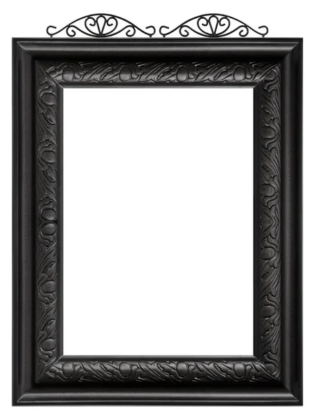 在白色背景下隔离的绘画 镜子或照片的木制框架 带有剪贴板的设计元件 — 图库照片