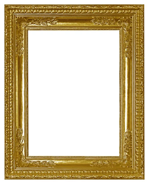 Golden Frame Paintings Mirrors Photo Isolated White Background Design Element — Stock Photo, Image