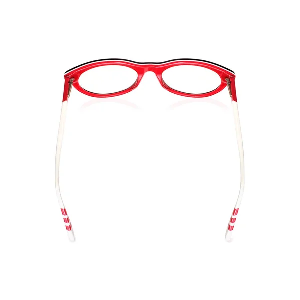 Gafas Blancas Rojas Aisladas Sobre Fondo Blanco Para Aplicar Sobre —  Fotos de Stock