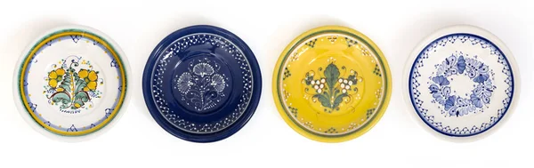 Set Magneti Ceramica Souvenir Isolati Sfondo Bianco — Foto Stock