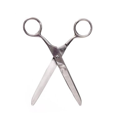 Model: Kırtasiye makası beyaz arkaplanda izole edildi