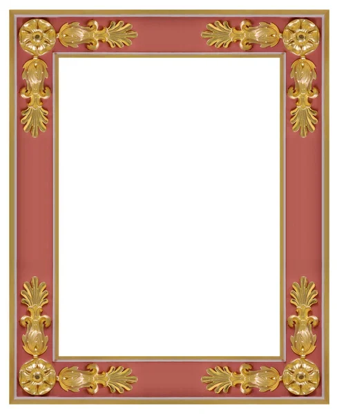 Houten Frame Voor Schilderijen Spiegels Foto Geïsoleerd Witte Achtergrond Ontwerpelement — Stockfoto