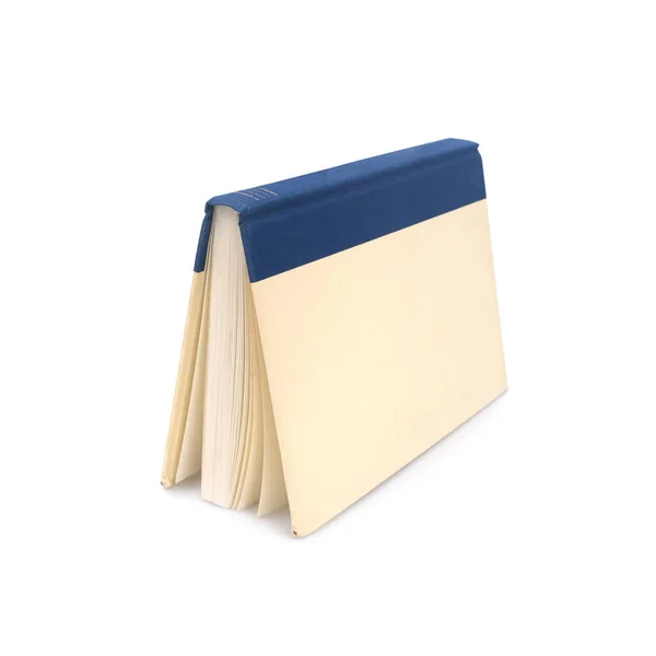 Βιβλίο Μπλε Σπονδυλική Στήλη Απομονωμένη Λευκό Φόντο — Φωτογραφία Αρχείου