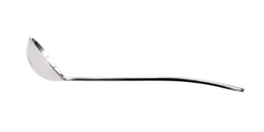 Metal pişirme kaşığı beyaz arkaplanda izole
