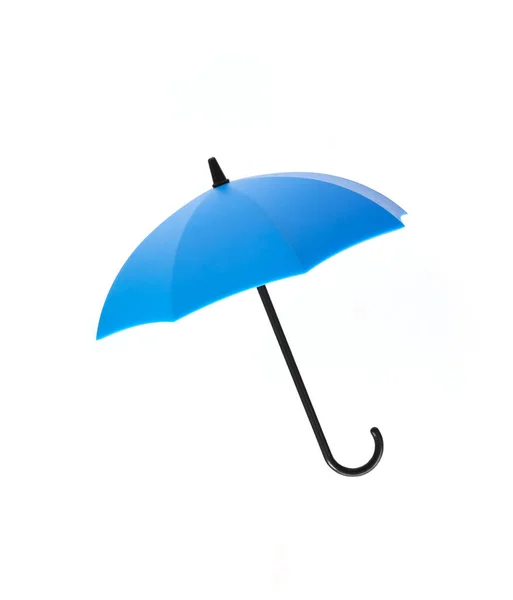 Голубой Сувенирный Зонтик Белом Фоне — стоковое фото