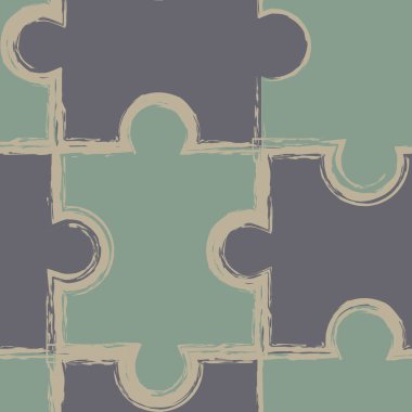 Karşıt dikişli çok renkli yapboz parçaları şeklinde vektör kare deseni