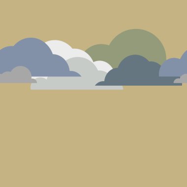 Bulutlu ve yağmurlu pürüzsüz kare desen