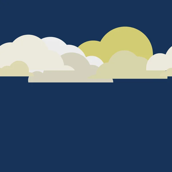 雲と雨とシームレスな正方形のパターン — ストックベクタ