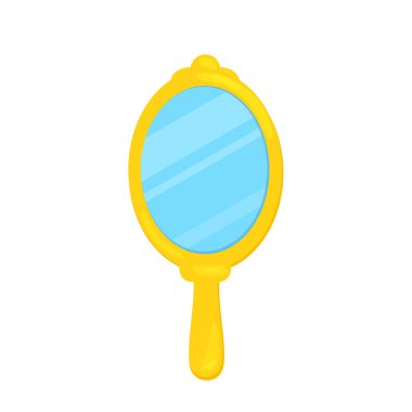 Altın süslü klasik aynanın vektör illüstrasyonu