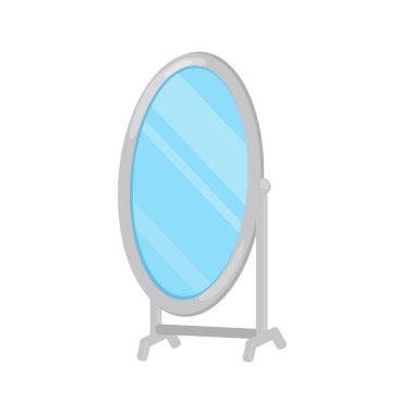 Altın süslü klasik aynanın vektör illüstrasyonu