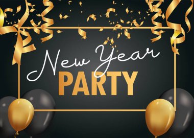 Yaratıcı Yeni Yıl Partisi şablonu veya broşür tasarımı.