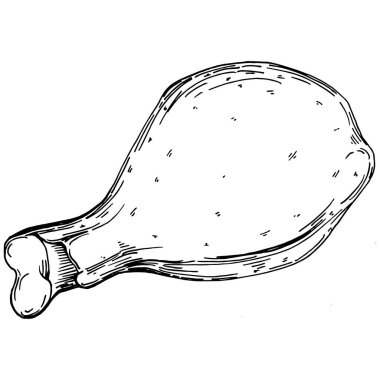 Fast food vektörü izole edildi. İşlenmiş stil çizimi. Ayrıntılı ürün çizimi. Tasarım logosu, menü, etiket, simge, pul için en iyisi.