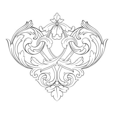 Klasik barok vektör tasarımı için vintage öğeler kümesi. Dekoratif eleman telkari vektör hat. Sen-ebilmek kullanma için tebrik kartı ve lazer kesim düğün dekorasyon.