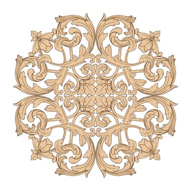 Klasik barok vektör tasarımı için vintage öğeler kümesi. Dekoratif eleman telkari vektör hat. Sen-ebilmek kullanma için tebrik kartı ve lazer kesim düğün dekorasyon.