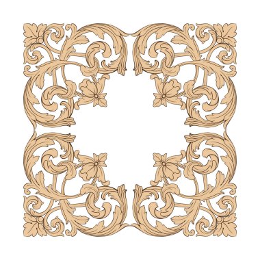 Klasik barok vektör tasarımı için vintage öğeler kümesi. Dekoratif eleman telkari vektör hat. Sen-ebilmek kullanma için tebrik kartı ve lazer kesim düğün dekorasyon.