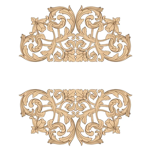 Ensemble Classique Baroque Vectoriel Éléments Vintage Pour Design Élément Conception — Image vectorielle