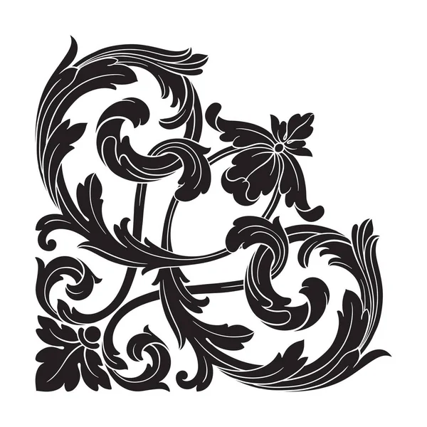 Klasik barok vektör tasarımı için vintage öğeler kümesi. Dekoratif eleman telkari vektör hat. Sen-ebilmek kullanma için tebrik kartı ve lazer kesim düğün dekorasyon.