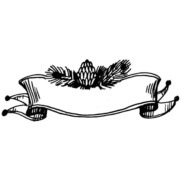 Старий Банер Стрічки Вінтажному Ретро Стилі Прикраси Скрапбуку Дизайну Векторі — стоковий вектор