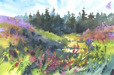 Arka plan için duvar sanatı manzarası suluboya resim klipsi. Lüks davetiye kartı gibi doğal ve organik şekiller kullanabilirsiniz ve düğün ve VIP kapak şablonu için tasarım davet edebilirsiniz..