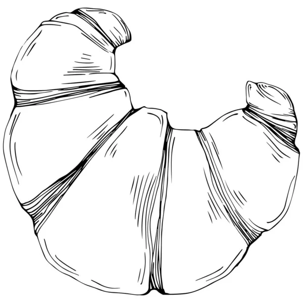 Illustration Croissante Dessinée Main — Image vectorielle