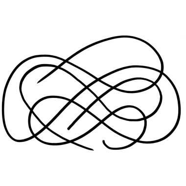 Döner el çizimi süs vuruşu. Beyaz arka planda siyah beyaz klipsli sanat. Antika vintage gravür çizimi. Süslü bukleler, girdap ayırıcı ve filigran süsleme vektörü. 