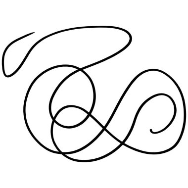 Döner el çizimi süs vuruşu. Beyaz arka planda siyah beyaz klipsli sanat. Antika vintage gravür çizimi. Süslü bukleler, girdap ayırıcı ve filigran süsleme vektörü. 