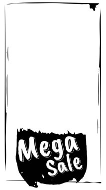 New York şehrinin bir çerçevesinin siyah-beyaz çizimi