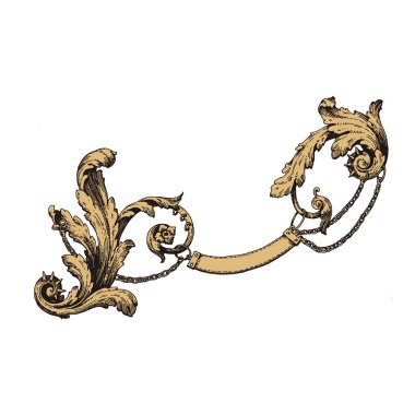 Vintage Ribbon Banner el yazısı, klasik oymalı resimle çizilmiş. Retro beyaz arka planda izole edildi. Tebrik kartları, pankartlar, davetiyeler için tasarım ögeleri.