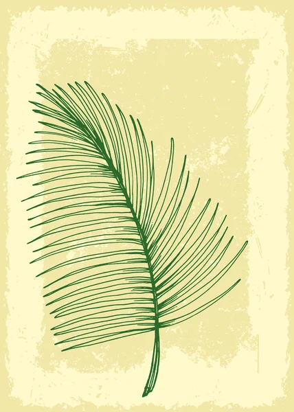 Art Mural Botanique Illustration Tropicale Dessin Art Linéaire Forme Rétro — Image vectorielle