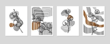 Cotton Soyut El Boyalı Resimleri Duvar Dekorasyonu, Kartpostal, Sosyal Medya Afişi, Broşür Kapak Tasarımı Özgeçmişi. Modern Soyut Boyama Sanatı. Vektör Deseni