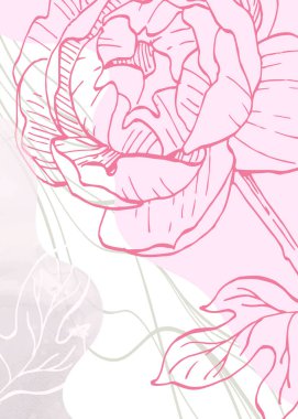 Duvar Dekorasyonu, Kartpostal, Sosyal Medya Afişi, Broşür Kapak Tasarımı için Soyut El Resimleri. Modern Soyut Boyama Sanatı. Vektör Deseni