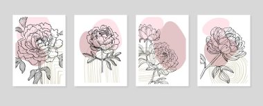 Duvar Dekorasyonu, Kartpostal, Sosyal Medya Afişi, Broşür Kapak Tasarımı için Soyut El Resimleri. Modern Soyut Boyama Sanatı. Vektör Deseni